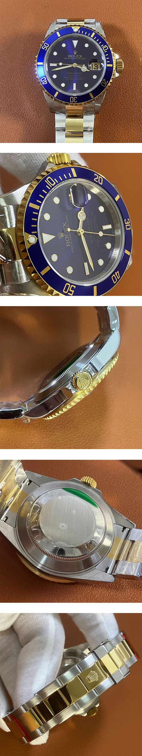 新着商品【ブルー】【40mm】ROLEX サブマリーナー 16613  フォーマル腕時計